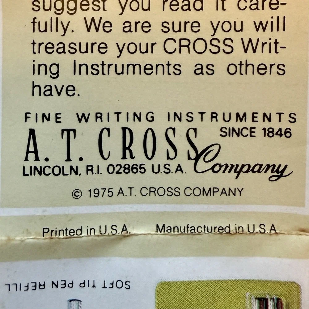 NEW 70s VTG Cross Ballpoint Pen & Pencil Set Box 3501 USA Lustrous Chrome Manual